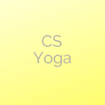 Image of CS Yoga Logo. A yellow square is CS Yoga in the middle Mountain Goddess Retreat