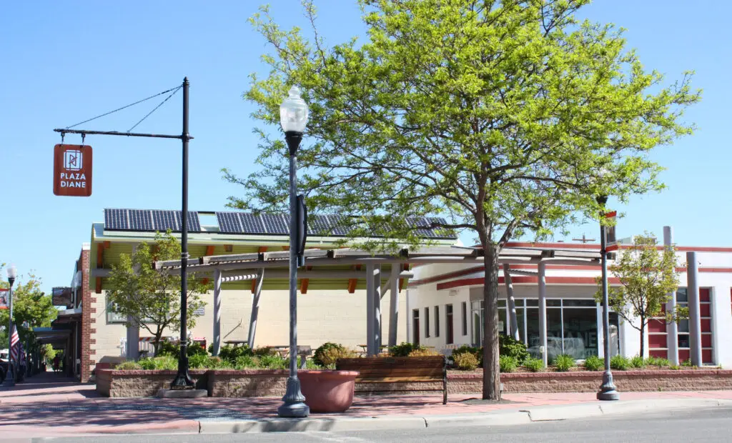 Outside view of Plaza Diane - Community Center for the Arts in Powell, Wyoming
