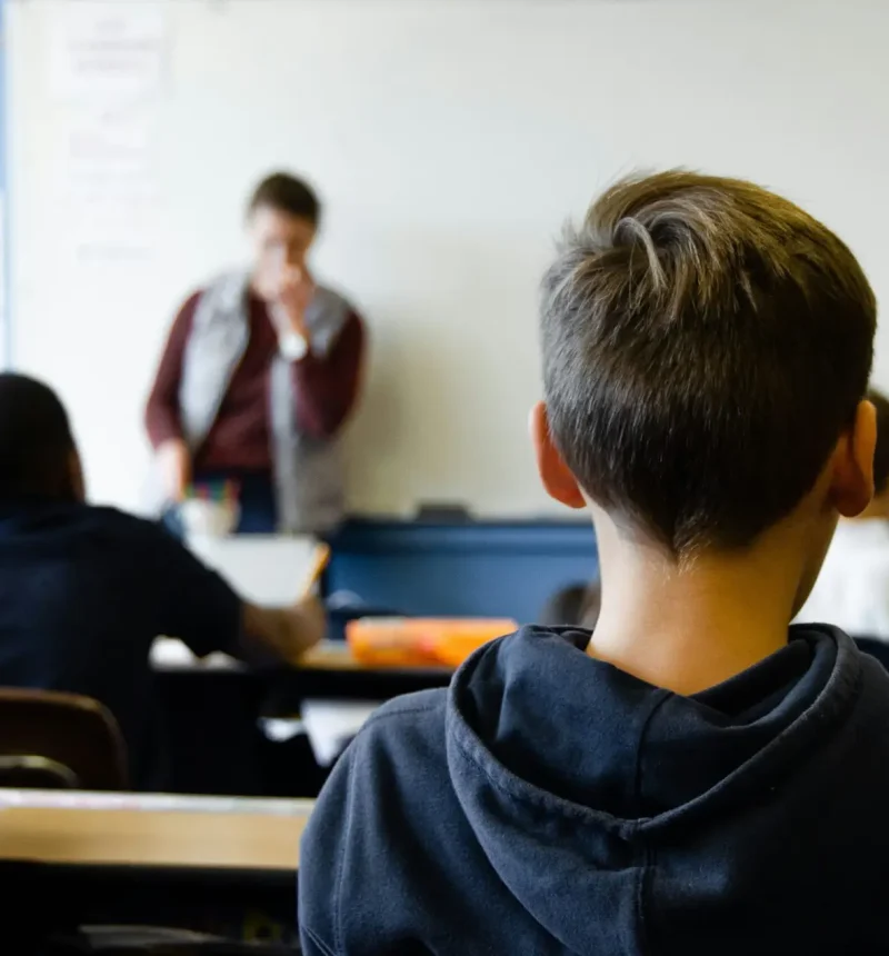 Students in a classroom in Powell, Wyoming
